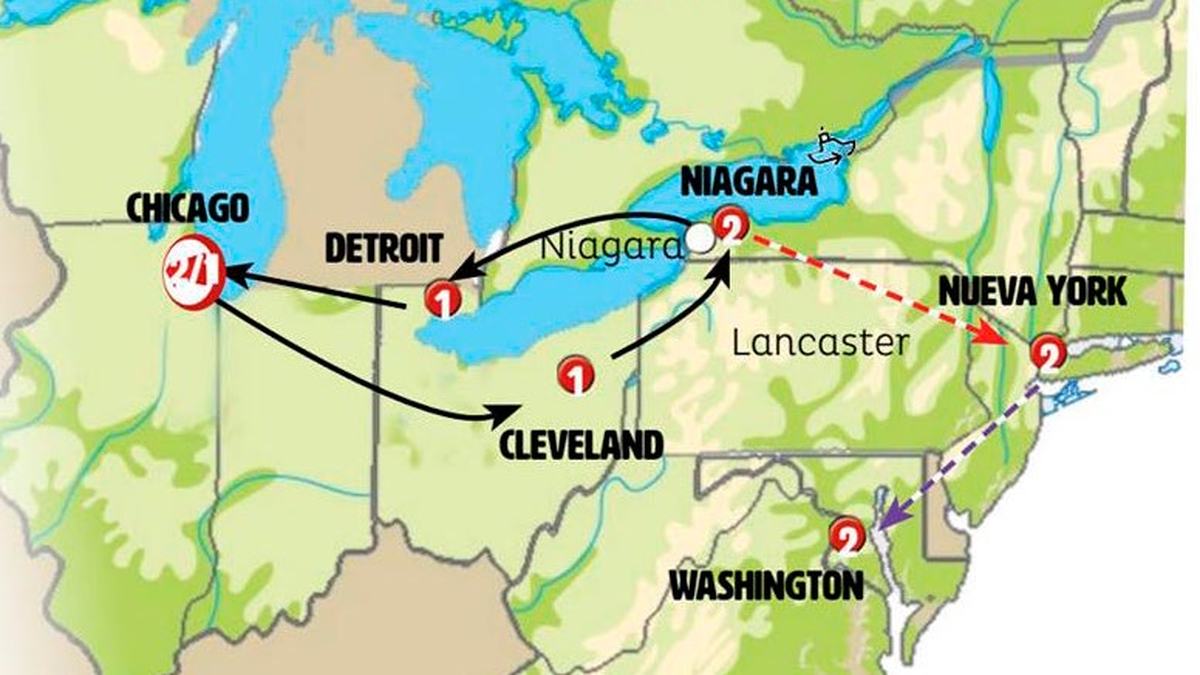 Chicago, Niágara y Nueva York fin Washington